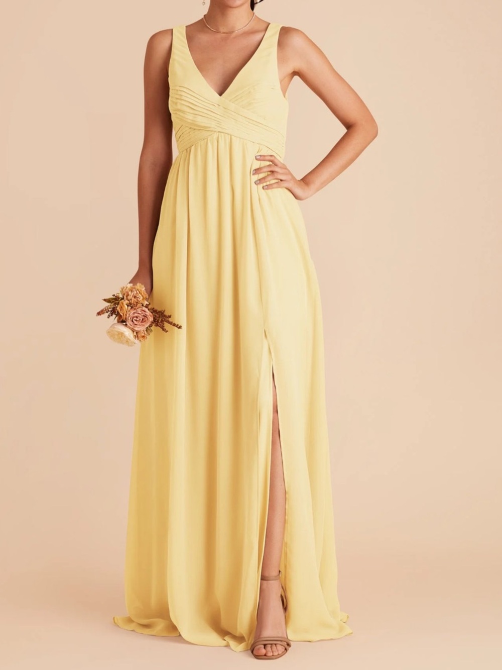 BIRDY GREY WOMENS CHIFFON LAURIE DRESS BUTTER YELLOW XL